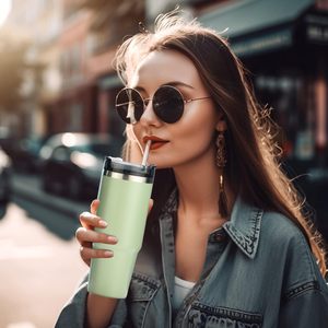 Reusable Tritan <strong>Plastic</strong> &amp; Biodegradable Paper Drinking Straws for Tumblers, Birthday Wedding Holiday Party Supplies - Product Image 3