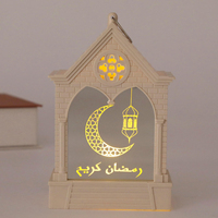 Lampu Angin LED Eid Mubarak Timur Tengah Terlaris, Bertenaga Baterai, Lentera Angin Kecil, Dekorasi Meja Ramadan Muslim