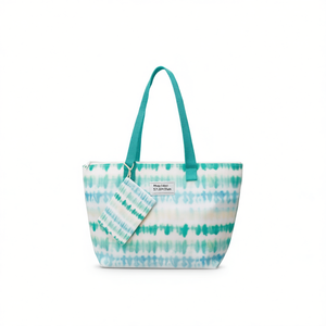 Bolsa de Playa con Estampado Digital de Flores Arcoíris, 57x37x17cm, con Correa Pequeña - Product Image 1