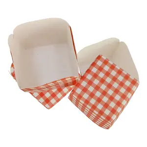 Mini gobelet à gâteaux, en treillis rouge et blanc, de taille petite et moyenne, support pour gâteaux, Muffin, emballage en papier pour anniversaire, mariage