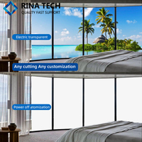 Film PDLC intelligent personnalisable pour vitres de bâtiment, épaisseur et couleur sur mesure, contrôle par application WiFi, matériau PET/PVC