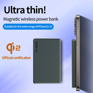 Nouveau <span class=keywords><strong>Powerbank</strong></span> portable sans fil magnétique ultra mince multifonction pour iphone Logo personnalisé 5000mah 15W chargeur rapide Qi2 - Product Image 2