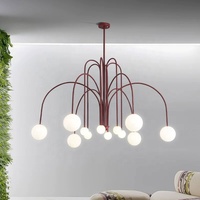Lustre suspendu en verre moderne et luxueux de style nordique pour la maison, la cuisine, le restaurant, le salon, le bar, la salle à manger