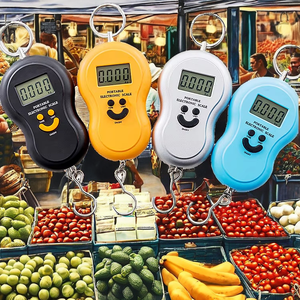 Báscula <span class=keywords><strong>de</strong></span> pesaje electrónica con pantalla LCD portátil <span class=keywords><strong>de</strong></span> 30kg y 50kg, gancho alimentado por batería para medir peso, báscula electrónica promocional - Product Image 2