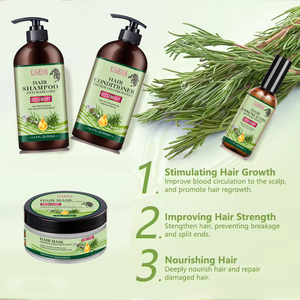 Champú de Romero Orgánico de Entrega Rápida con Etiqueta Privada Personalizada, Aceite de Hoja de Árbol de Té Nutritivo <span class=keywords><strong>y</strong></span> Sedoso de 500 ml para Cabello Seco - Product Image 5