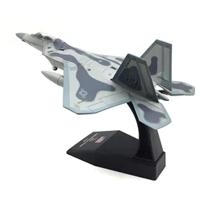 Groothandel 1:100 F-22 Ons Luchtmacht Roofvogel Legering Jager Diecast Vliegtuig Model Voor Collectie Speelgoed Cadeau