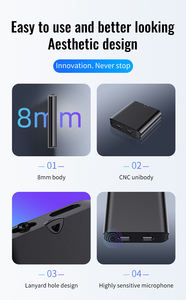 Enregistrement Audio Intelligent <span class=keywords><strong>Mini</strong></span> Enregistreur Vocal Magnétique USB C Dictaphone Dispositif Activé par la Voix Magnétophone - Product Image 2