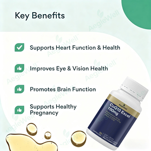 Cápsulas de Coenzima <span class=keywords><strong>Q10</strong></span> Halal Aeglewell OEM, Materia Prima a Granel, 150 mg, Cápsula de Co <span class=keywords><strong>Q10</strong></span>, Suplemento para el Corazón, Cápsulas de Coenzima <span class=keywords><strong>Q10</strong></span> - Product Image 6