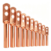 Terminales de Conexión de Cobre de Doble Orificio Yaogu DTG T2, Forjados, Recubiertos de Estaño, Dorados, para Cable de Alta Corriente 0.6/1kV