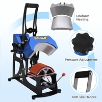 Nouvelle presse à chaud manuelle haute pression 10*22cm certifiée CE pour casquettes, transfert par sublimation pour l'impression de logos sur casquettes de baseball