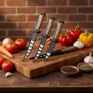 Fishing Knife Portable Camping <b>Pocket</b> Knife Stainless Steel Drop Point Blade 2mm Thickness <b>Plastic</b> Handle DIY Industrial Grade - Product Image 6