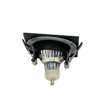 Plafonnier LED carré moderne, downlight GU10 IP44, spot encastré ignifuge en alliage d'aluminium 12W pour salle de bain