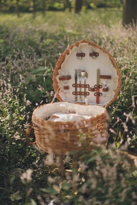 Set da Picnic Multifunzionale Ecologico in Vimini a Forma <span class=keywords><strong>di</strong></span> Cuore Rosa e Bianco per 2 Persone, Vendita all'Ingrosso Personalizzata - Product Image 6