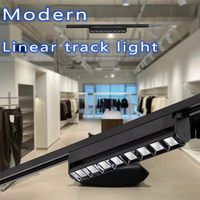 Luz de pista comercial de nuevo diseño, luz de pista lineal negra blanca de 10W para tienda de ropa