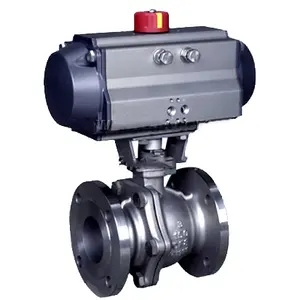 Water Flow Control Electric actuator Pneumatic and Manual handle pn16 din ansi flange cast iron stainless steel ball valve