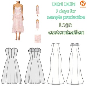 Nouvelle Robe Fille Printemps-Été 1876 à Imprimé Floral, Bretelles Bandeau, Sans Manches, Taille Ample, Détails en Dentelle Smockée, <span class=keywords><strong>Jupe</strong></span> à Volants - Product Image 1