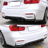 Offre Spéciale 3 pièces fibre de carbone V Style diffuseur arrière pour BMW M3 F80 M4 F82 F83 voiture pare-chocs arrière sous lèvre séparateur diffuseur arrière