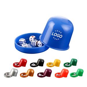 Juego de Vasos y Caja de Dados Redondos de Plástico PP con Logotipo Personalizado para KTV, Hotel, Publicidad, Venta al por Mayor, Artículos Promocionales para Fiestas - Product Image 1