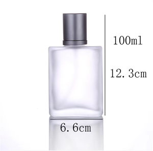 Wholesale Custom Logo 30ml 50ml 100ml Empty Luxury Flat Square Spray Fragrance <b>Bottle</b> Clear Refillable Perfume Glass <b>Bottle</b> - Product Image 5