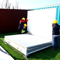 Conteneur de stockage mobile préfabriqué pliable de 10 pieds en acier, unité portable à faible coût