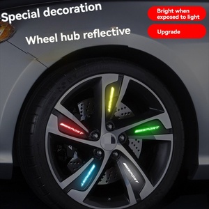 Pegatinas Reflectantes para Ruedas de <span class=keywords><strong>Coche</strong></span>, Pegatinas Deportivas para Llantas, Pegatinas Luminosas para <span class=keywords><strong>Coche</strong></span>, Modificación Deportiva - Product Image 2