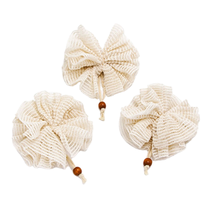 Éponge <span class=keywords><strong>de</strong></span> <span class=keywords><strong>Douche</strong></span> Multi-usages en Ramie 100 % Naturelle Eco, Gant <span class=keywords><strong>de</strong></span> Gommage Léger pour le Corps, Loofah avec Sac en Nylon PE Polyester - Product Image 3