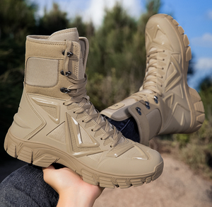 DF727 AS33 LOKWT New Custom Waterproof Leather Tactical <b>Boots</b> Extra-large Size Anti-slip <b>Hiking</b> Outdoor Anti-slip <b>Boot</b> for Men - Product Image 5