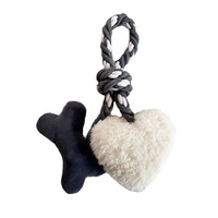 Jouet pour chien interactif avec corde jouet en peluche grinçant pour chien pour mouvement interactif