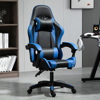 Chaise de jeu ergonomique en cuir pour e-sport, pivotante et inclinable, design moderne, base 5 étoiles pour le jeu compétitif et l'utilisation au bureau