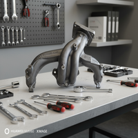 Collecteur d'échappement JDM en acier inoxydable 316 de haute qualité, personnalisé, anti-rouille, en alliage sur mesure, pour usage professionnel intensif