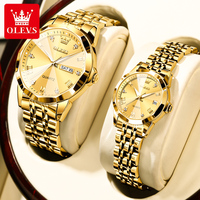 Montre-bracelet OLEVS 9931 personnalisée OEM de luxe en acier inoxydable, classique, pour homme, femme, couple, montres à quartz