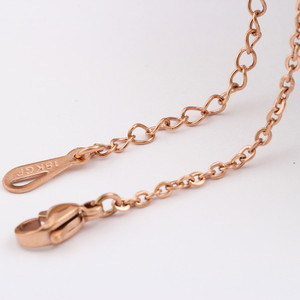 Collar de Acero Inoxidable Color Oro Rosa, 45-50 cm, Cadena Tipo O, para Uso Diario, Accesorio para Mujer, Regalo - Product Image 3