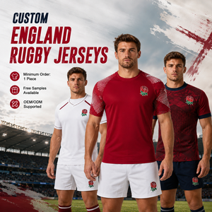 Maillots de l'équipe nationale d'Angleterre de rugby 2026-27 de haute qualité – Maillot de rugby personnalisé rouge rose extensible pour le sport et la ligue - Product Image 1