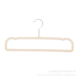 Cintre floqué antidérapant sans trace pour pantalons et jupes, en plastique PP rectangulaire, pour rangement domestique et organisation de vêtements dans la garde-robe - Product Image 5