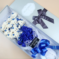 Bouquet de peluches ours en coton doux personnalisable en gros pour mariage, jouet en peluche avec rembourrage en coton PP, cadeau de Saint-Valentin