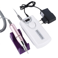 BLUEQUE professionnel Portable 30000 tr/min Rechargeable électrique perceuse à ongles Machine en acier forets à ongles ensemble pour dissolvant de polissage