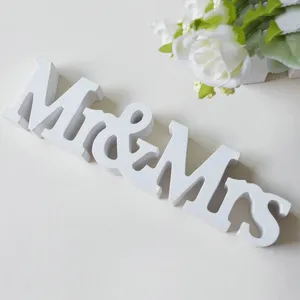Индивидуальный дизайн d. I.Y отдельные буквы, белый деревянный свадебный стол, знак мистер и миссис