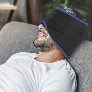 Comfortable <b>Sleep</b> Mask Cooling Eye Mask <b>Light</b> Blocking For Summer Nap Cotton Material Black Blue Pink - Product Image 4