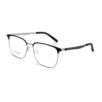 Monturas de gafas ópticas de metal de titanio unisex Montura de gafas de negocios en color oro sólido para leer