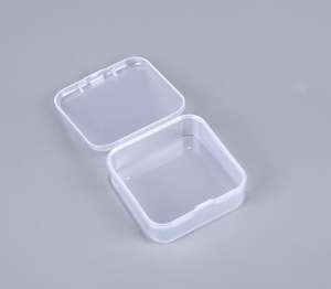 Mini kare şeffaf plastik kutu küçük saklama kabı mühür küçük kiti kavanoz pp takı mağaza - Product Image 6