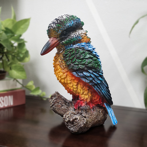 ตุ๊กตานกคูคาบูร่าออสเตรเลียรูปสัตว์รูปปั้นสัตว์ป่าทำมือแบบวินเทจ - Product Image 5