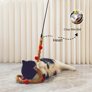 Đồ chơi thú cưng tự chơi tương tác hình sâu bướm sọc mềm mại, phát ra tiếng kêu, giúp mèo tự vui chơi - Product Image 4