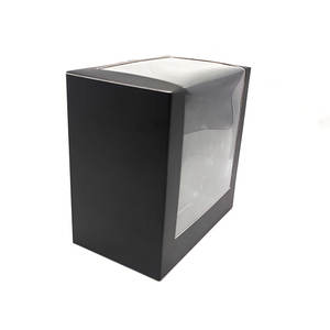 Rts Zwart Papieren Pakket Baseballpet Doos Hoed Kaartverpakking Met Doorzichtige Raamkap Geschenkdoos Verpakking - Product Image 5