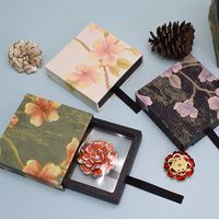 Boîte à tiroirs en film PE artistique à motif floral de style national, boîte flottante, nouvelle collection 2025, emballage en plastique pour ongles portables MH1206 Yiwu
