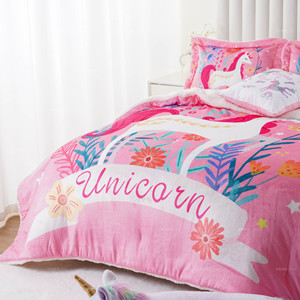 Unicorn in ký túc xá <span class=keywords><strong>Comforter</strong></span> Đặt đôi XL Kích thước mềm mùa thu mùa đông tất cả các mùa xuống thay thế Đại học trở lại trường bộ đồ giường Bộ - Product Image 3