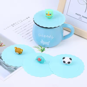 Wholesale Modern Design Silicone Cup Cover and Lid Wholesale Carton Style <b>Drinkware</b> <b>Accessories</b> for Tea Coffee Cups - Product Image 4
