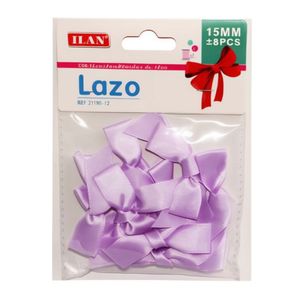 Noeuds en ruban violet Ilan Lazo 15 mm pour travaux manuels et décorations - Product Image 2