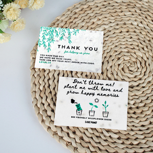 Biểu Tượng Tùy Chỉnh Đầy Màu Sắc Có Thể Nhà Máy Hoa Thẻ Giấy Mini Cảm Ơn Bạn Thẻ Với Phong Bì - Product Image 2