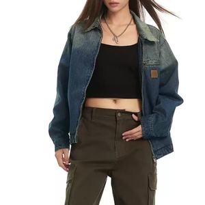 Chaquetas Vaqueras Negras Personalizadas para Mujer, Chaqueta de Algodón de Alta Calidad, Estilo Boyfriend, Lavado Vintage, Holgada - Product Image 5