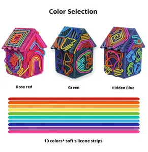 Cube d'activités sensorielles en silicone anti-stress, jouet éducatif 3D à monter soi-même, très populaire - Product Image 3